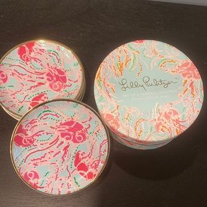 NWT 2 SETS Lilly Pulitzer ceramic coasters in Jellies Be Jammin & Big Flirt